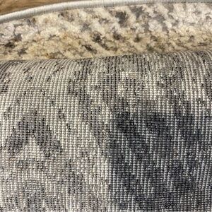 Gray and Cream Textured Rug